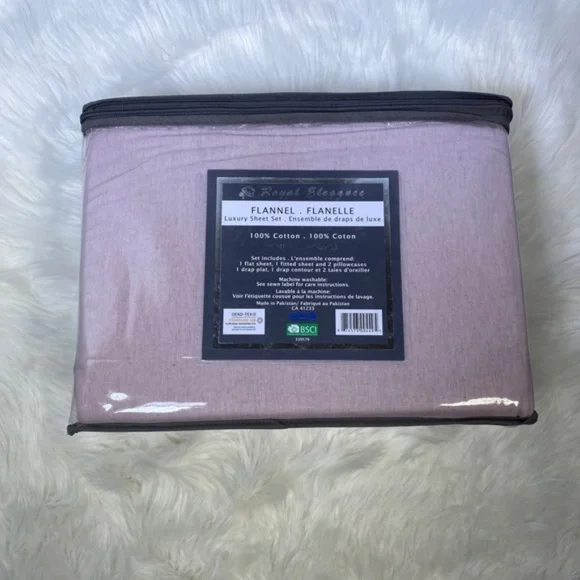 ⭐️SEE NEW LISTING⭐️Full 4pc Dusty Rose Flannel Bedsheets - Picture 3 of 4